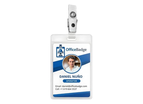 Essential Office Badge — Vertical (Clip)